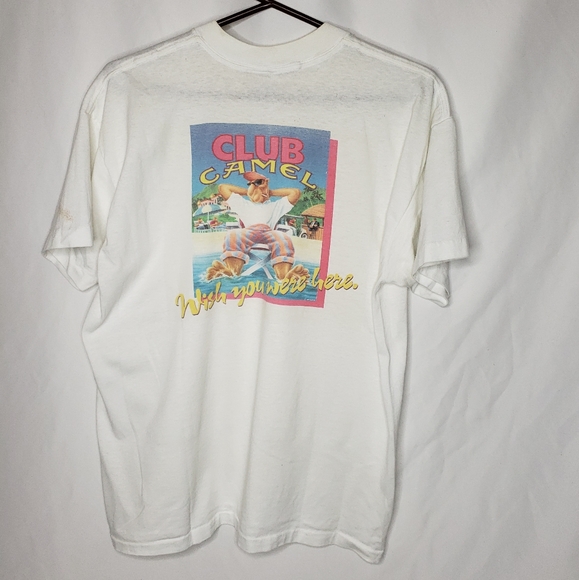 camel Tops - CAMEL CLUB Member Pocket Tee Vintage 90's Size XL